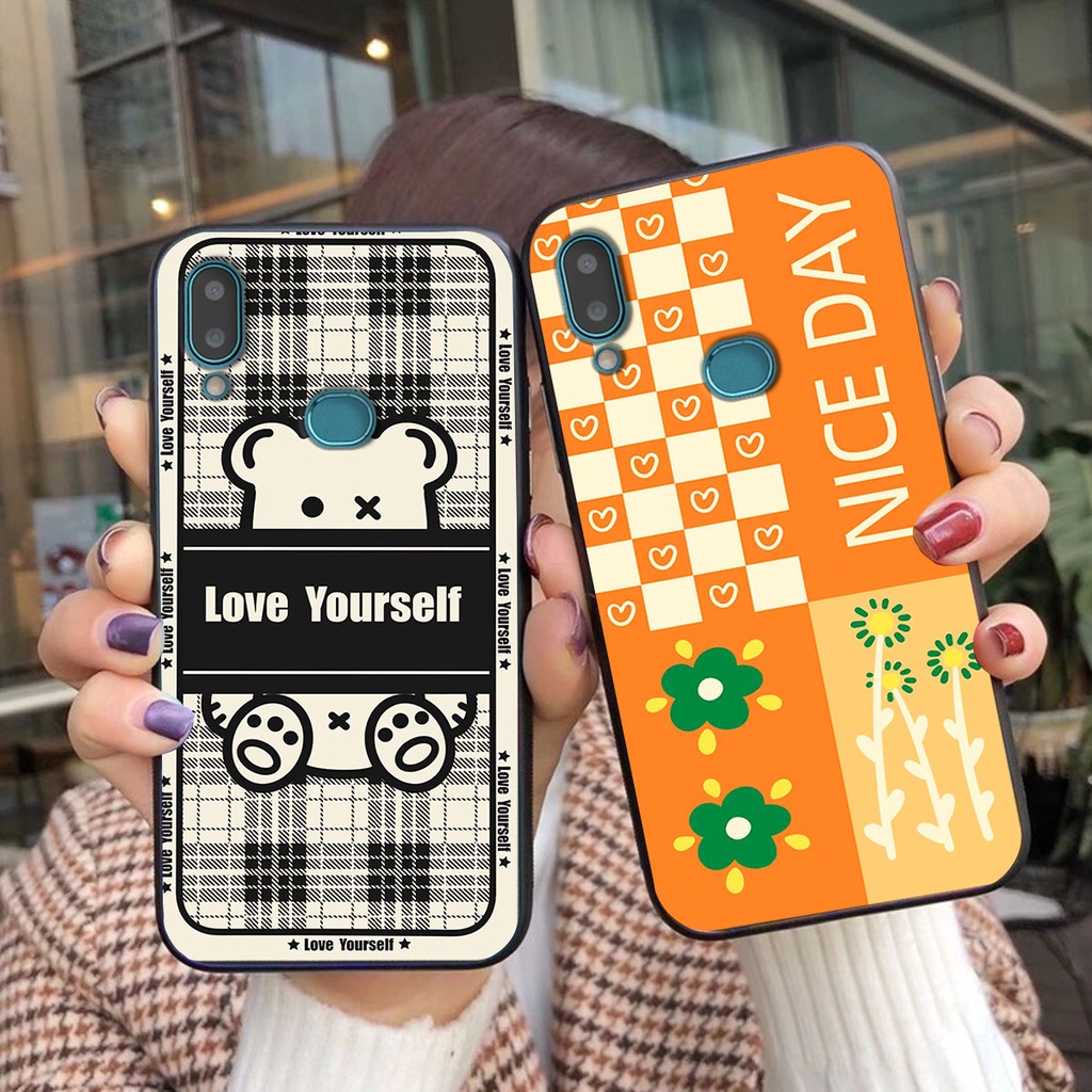 Ốp lưng Samsung A10S happy day, gấu bear dễ thương - BỀN - ĐẸP -BAO GIÁ TOÀN THỊ TRƯỜNG