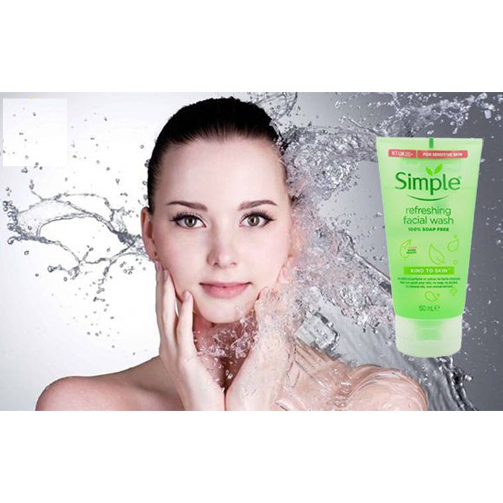 [Chính Hãng] Sữa Rửa Mặt Simple Gel Kind To Skin Refreshing Facial Wash Gel 150ml