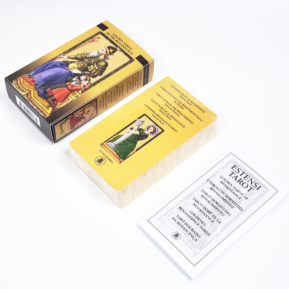 [Size Gốc] Bộ Bài Golden Tarot Of The Renaissance 7x12 Cm Tặng Đá Thanh Tẩy S40