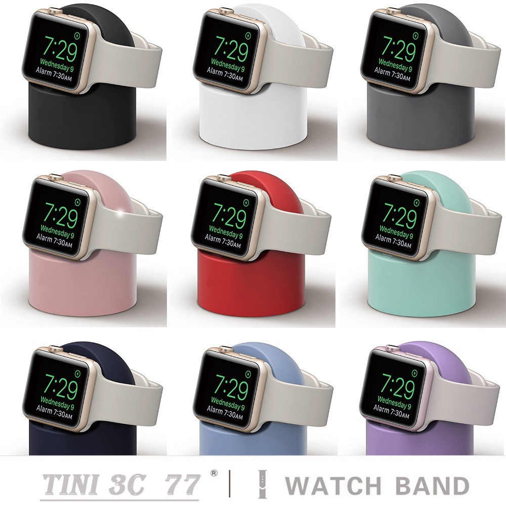 Đế sạc silicone trang trí thích hợp cho đồng hồ iWatch SE 7 6 5 4 3 2 1 38-45mm