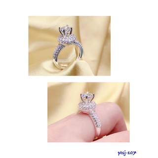 [Mã NGOC2508 giảm 20K đơn 200k]Nhẫn bạc 925 hột cao kiểu dáng sang trọng