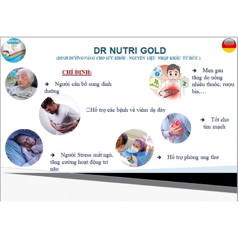 Sữa nghệ tăng cân Dr. Nutri Gold dinh dưỡng cho bệnh nhân hậu phẫu người suy dinh dưỡng lâu năm