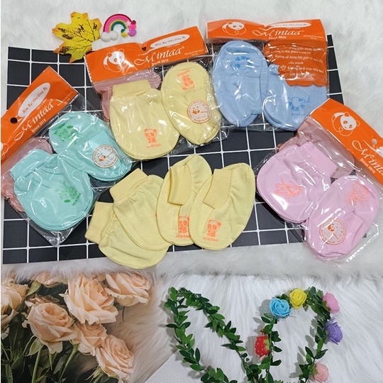 Bao tay bao chân cho bé loại bo chun hàng đẹp