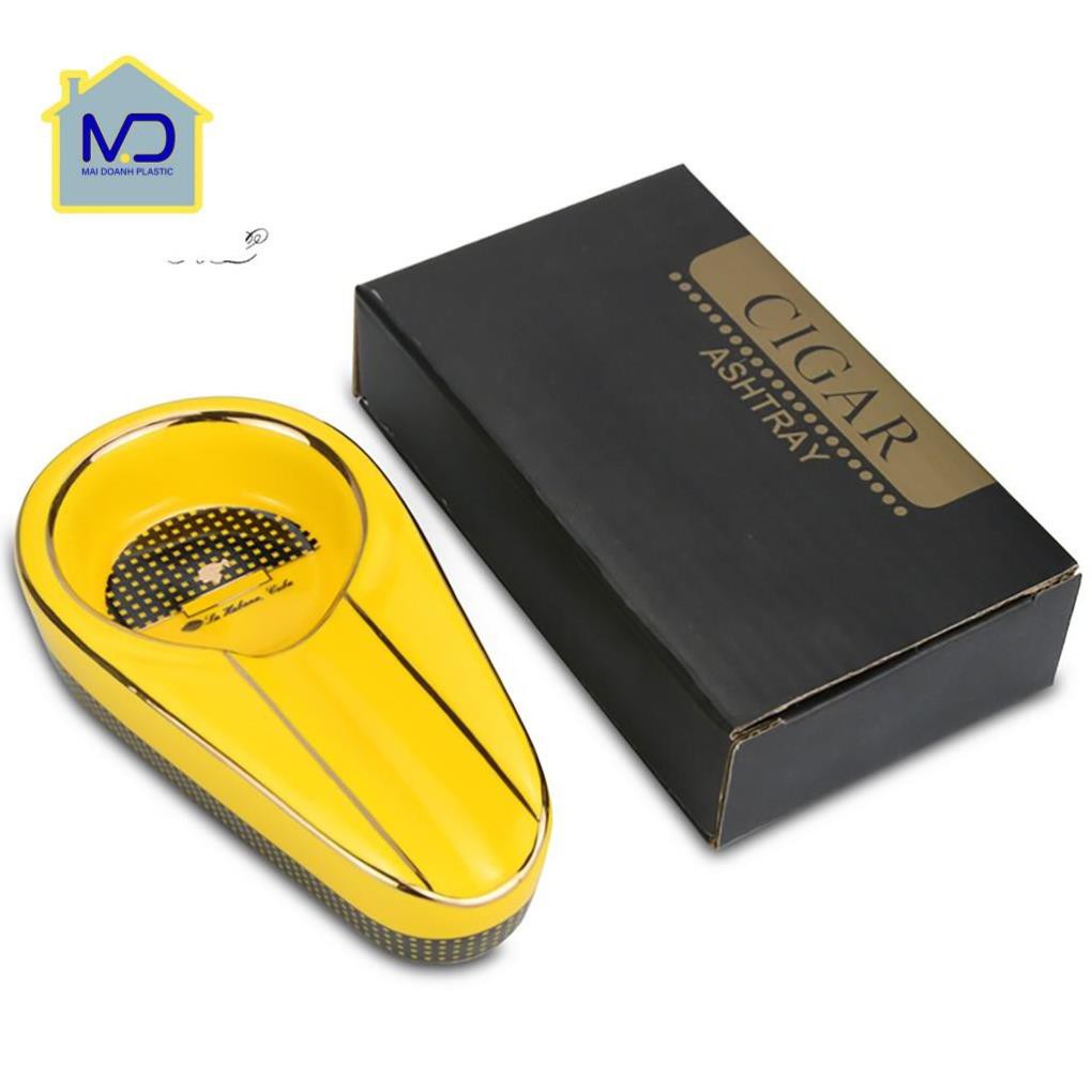 (siêu phẩm) Gạt tàn Cigar (1 Điếu - Chất liệu Sứ)