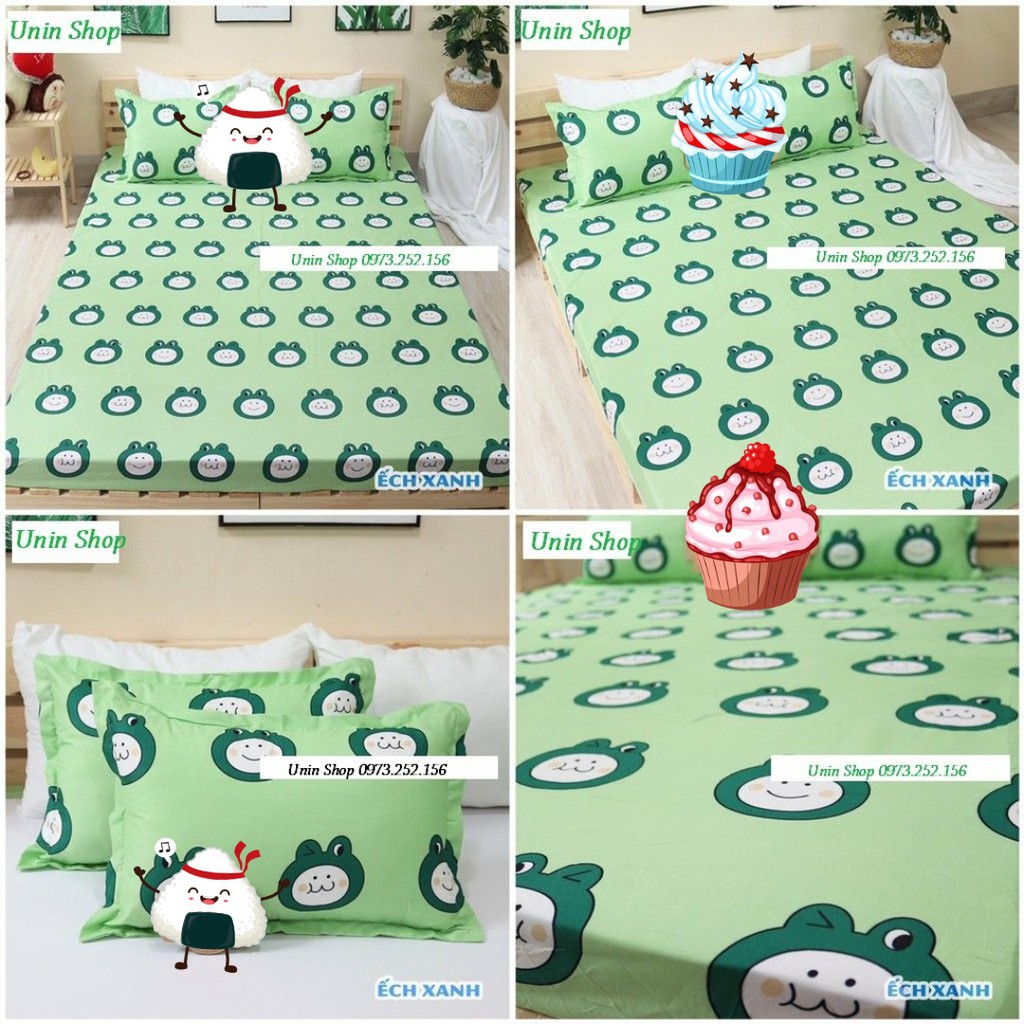 Lẻ 1 chiếc ga bọc nệm được bo chun cẩn thận, họa tiết đẹp (không kèm vỏ gối)