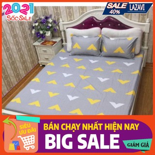 Bộ ga gối chữ v trắng vàng LV61