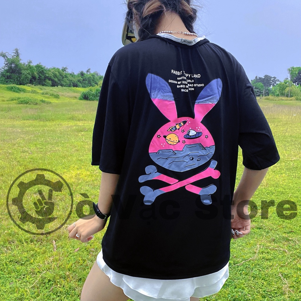 Áo Thun Oversize In Hình Thỏ Bad Rabit  Tay Lỡ Fom Rộng Phong Cách Trẻ Trung Năng Động | BigBuy360 - bigbuy360.vn