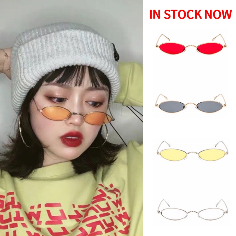 Kính râm gọng hình Oval bằng kim loại phong cách thời trang cổ điển dành cho nam nữ