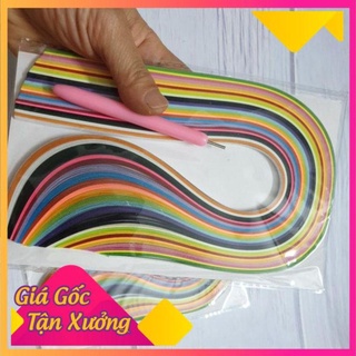 Giấy cuốn quilling làm thiệp, làm tranh/ giấy cuốn kèm dụng cụ - mộc xinh