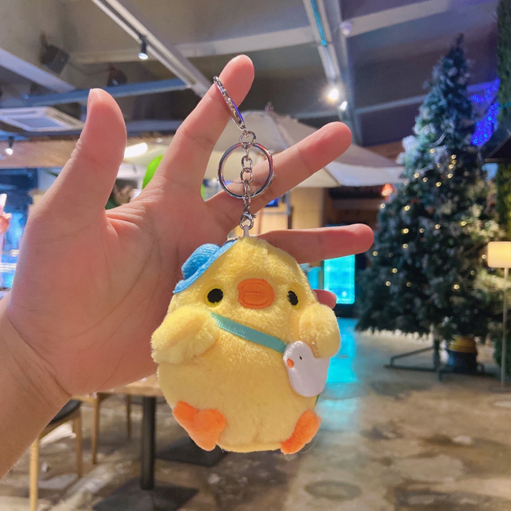 Đồ Chơi Búp Bê Nhồi Bông Hình Chú Gà Đội Mũ Mini Dễ Thương Dùng Làm Quà Tặng Sinh Nhật Cho Bé Gái nhồi bông đáng yêu xinh xắn