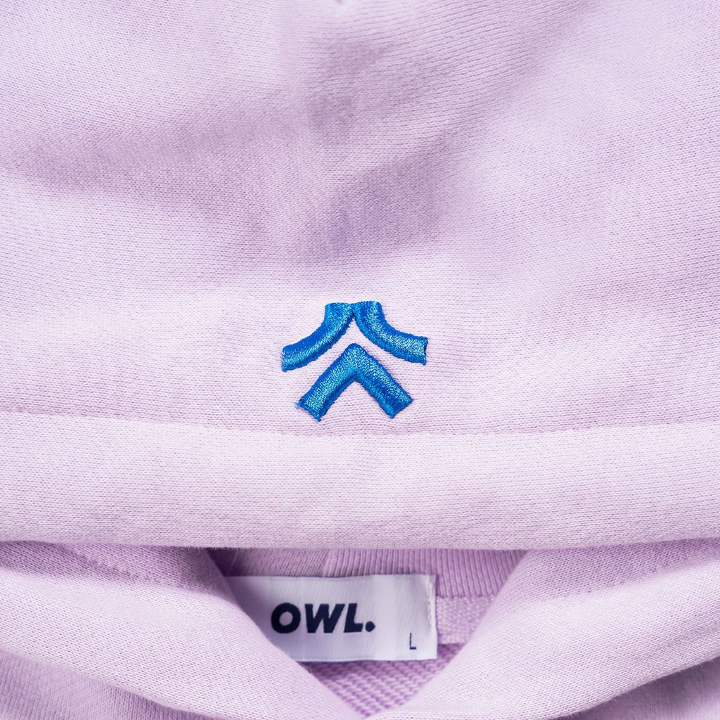 OWL BRAND® Essential Hoodie - Áo khoác chui đầu có mũ màu Tím nhạt