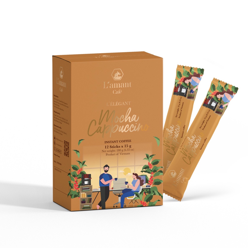 Cà phê hòa tan vị socola L’amant Mocha Cappuccino - L’amant Mocha Cappuccino Instant Coffee