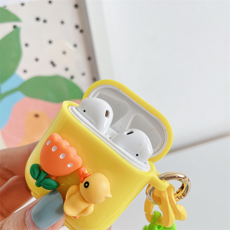 Sản phẩm mới đã sẵn sàng để xuất xưởng! Kẹo màu vàng chick flower plus chain AirPods1 / AirPods 2 / AirPods pro, mẫu màu, chất lượng cao với mặt dây chuyền