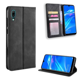Bao da điện thoại thật kiểu ví gập cho Huawei Y7 Pro 2019
