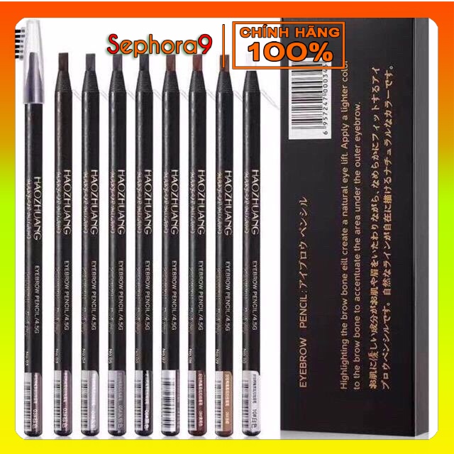 CHỐNG NƯỚC_Chì xé kẻ mày cứng xịn gảy phẩy sợi Haozhuang Eyebrow Pencil