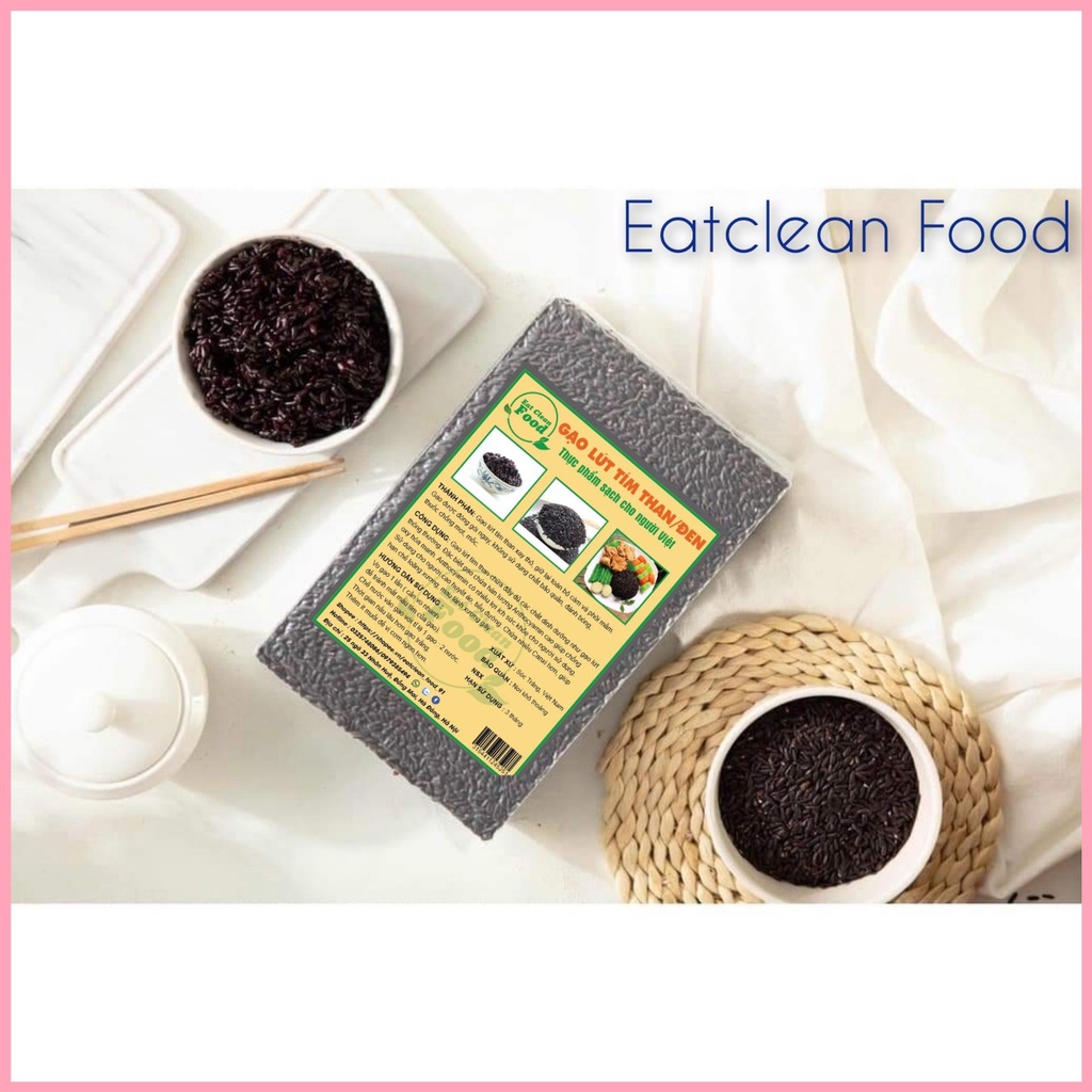 Gạo lứt đen/tím than dẻo không cần ngâm eatclean giảm cân (1kg)