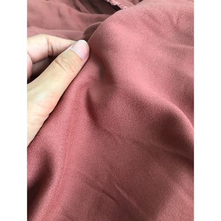 Vải linen màu hồng gạch- màu 5
