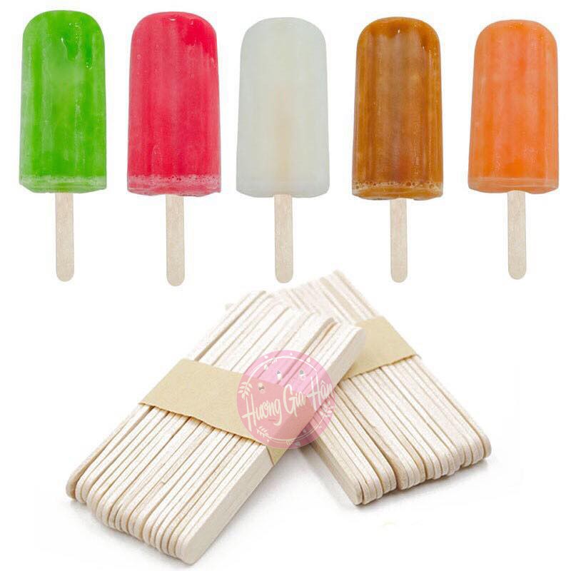 Bộ 20 que gỗ làm kem (12cm x 1cm)