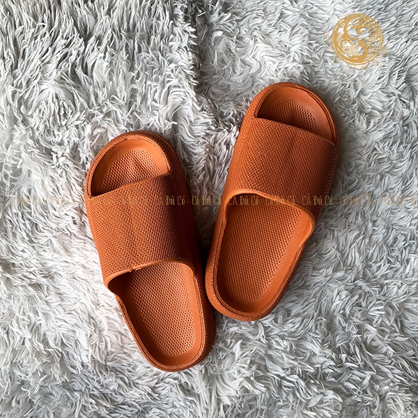 Dép bánh mì nữ trơn 1 màu dép đúc quai ngang siêu nhẹ đế dày 4cm chống xẹp
