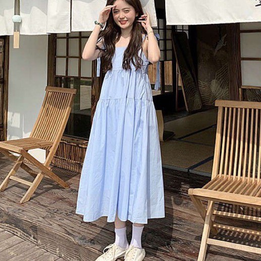 VÁY BABYDOLL HAI DÂY BUỘC VAI, THÔ ĐŨI 😍CỰC MÁT😍 HÀNG SẴN