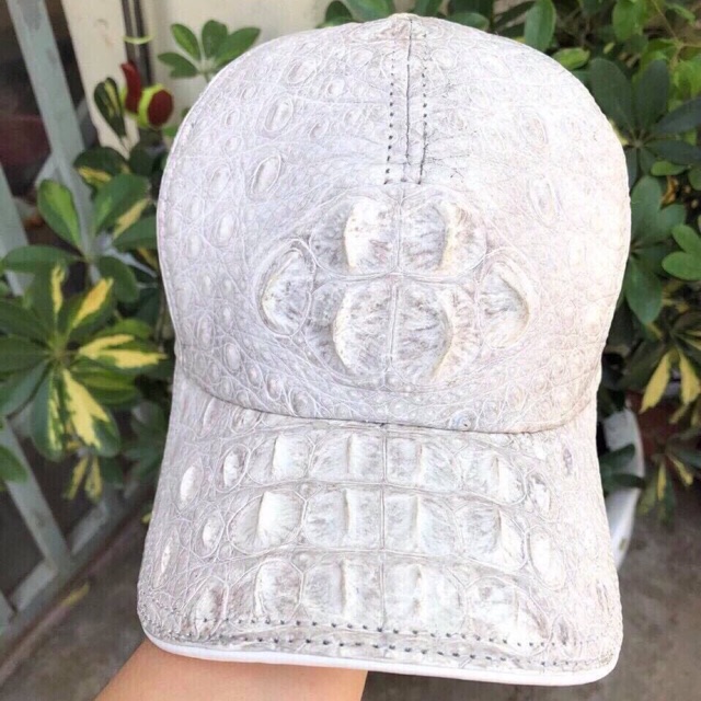 Mũ kết unisex da cá sấu cao cấp chính hiệu. KHÔNG bán hàng dập vân cá sấu.