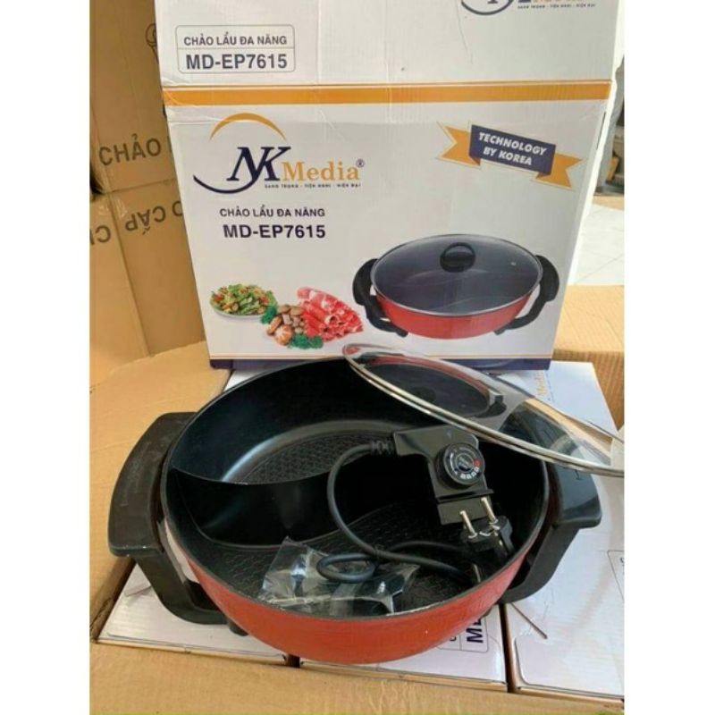 Chảo lẩu NK-Media EF-7615 (2 ngăn lẩu)