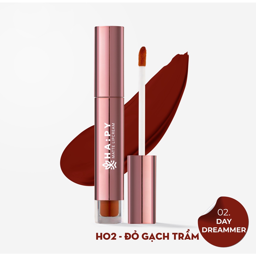 Son Ha:py kem lì siêu mịn Mattle Lipcream bám màu lâu trôi 3.5ml- Mã H07 - Anta Nail