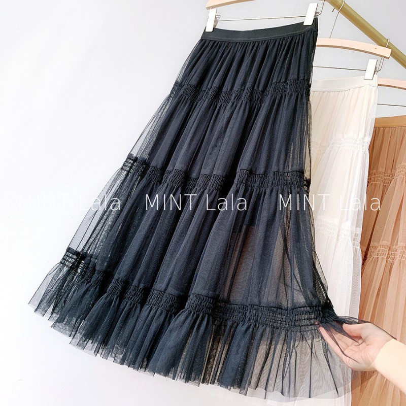 Chân Váy Lưới Tutu 3 Lớp Dáng Dài Sang Chảnh - Hàng QC
