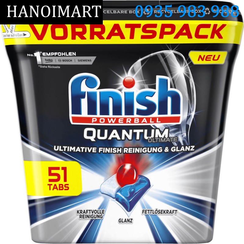 Viên rửa bát Finish Quantum Ultimate 51 viên