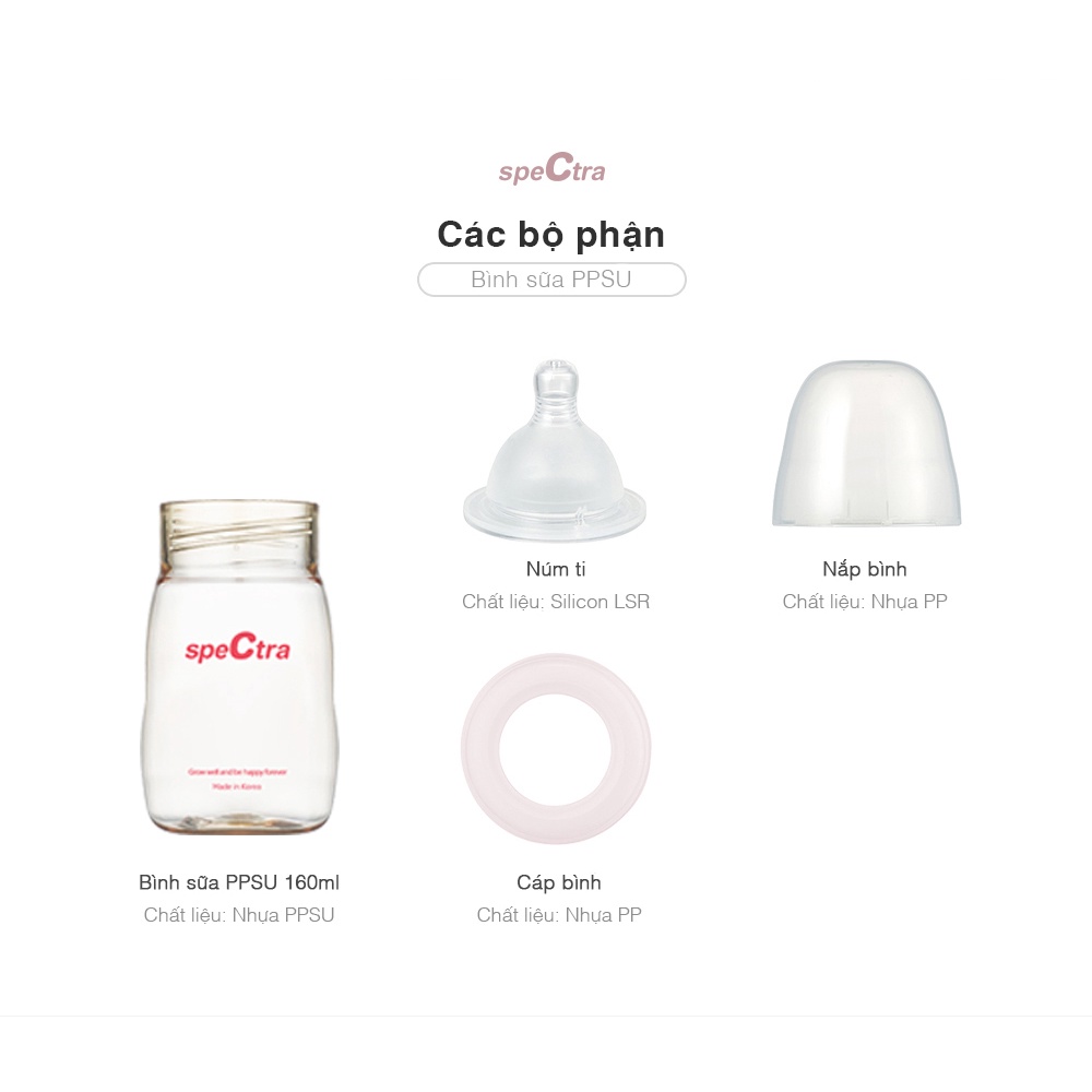 BÌNH SỮA PPSU CỔ RỘNG SPECTRA (160ml- 260ml)