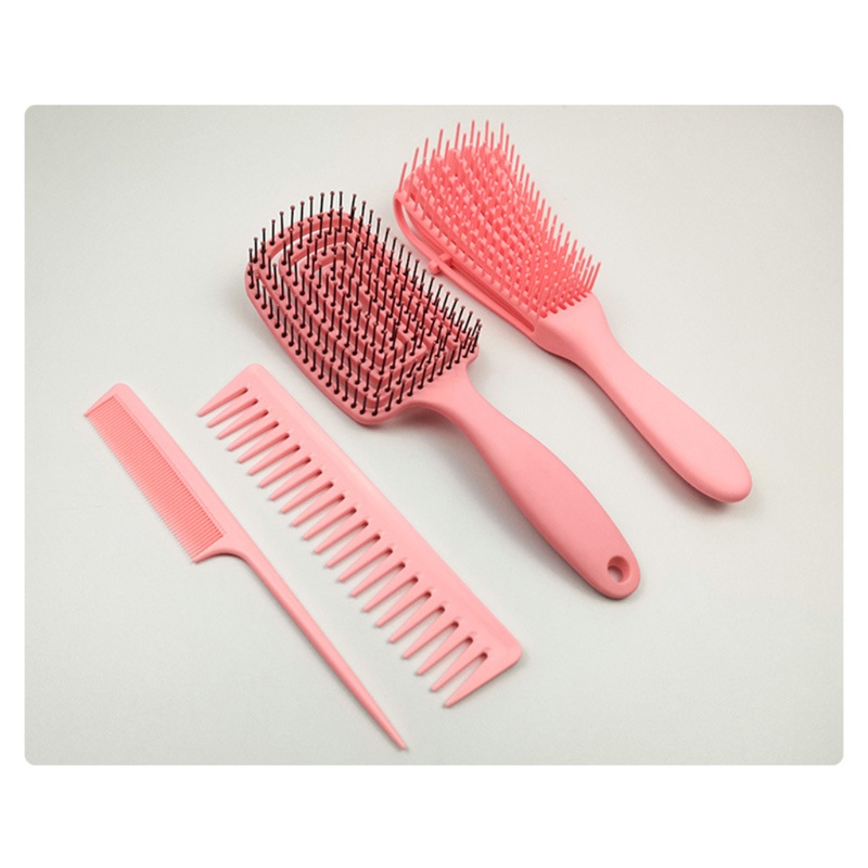 Set 4 Lược Chải Tóc Mát Xa Da Đầu Chống Tĩnh Điện