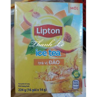 Trà lipton hòa tan vị đào hộp 224gram