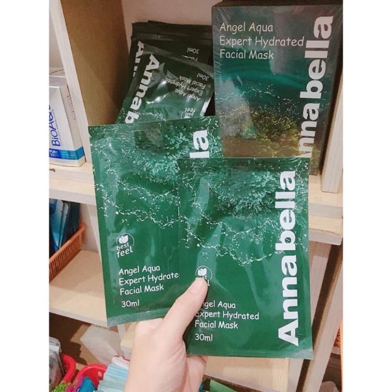 Hộp mặt nạ đắp tảo biển Anna Bella 10 Miếng dưỡng trắng da ban đêm mờ thâm ngừa mụn Hàn Quốc - Queen Beauty | BigBuy360 - bigbuy360.vn