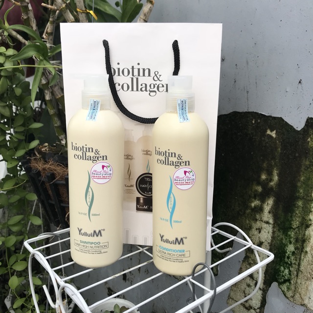 🇮🇹Biotin&amp;Collagen🇮🇹 Dầu xả phục hồi, kích thích mọc tóc YuiluiM Biotin &amp; Collagen Conditioner 500ml