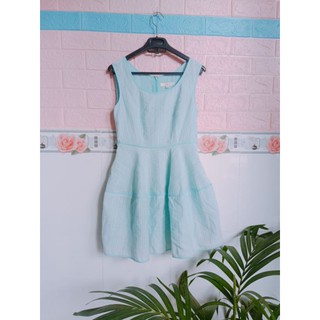 Đầm xanh ngọc siêu xinh dáng xoè size M hàng 2hand