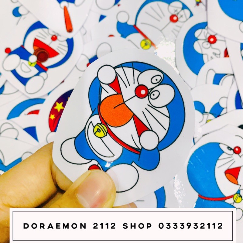 Tem dán, Sticker, hình dán DORAEMON 5,5cm