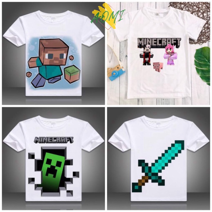 ÁO THUN MINCRAFT 1 CÓ SIZE TRẺ EM NAM NỮ UNISEX CHO CẢ GIA ĐÌNH V1812 3158 store