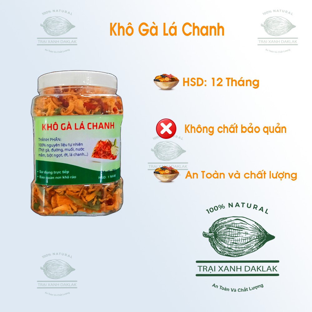 Khô Gà Lá Chanh Đắc Lắc - Phiên bản đặt biệt Ít Bột và gia vị