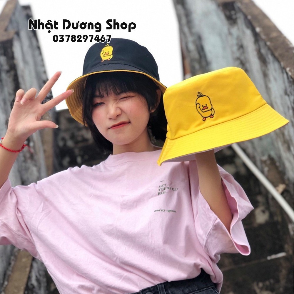 Nón tai bèo người lớn con vịt 2 mặt độc đáo chất liệu Cotton thoáng mát