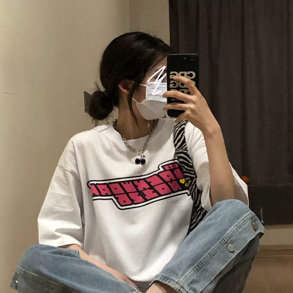 NRVP Áo Thun Ngắn Tay Form Rộng Mẫu 2021 Theo Phong Cách Hàn Quốc Dành Cho Nữ