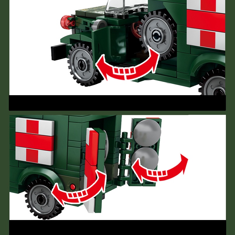Tương thích đồ chơi cứu hộ xe cứu thương đồ chơi xếp hình lắp ráp bộ đồ chơi lắp ráp