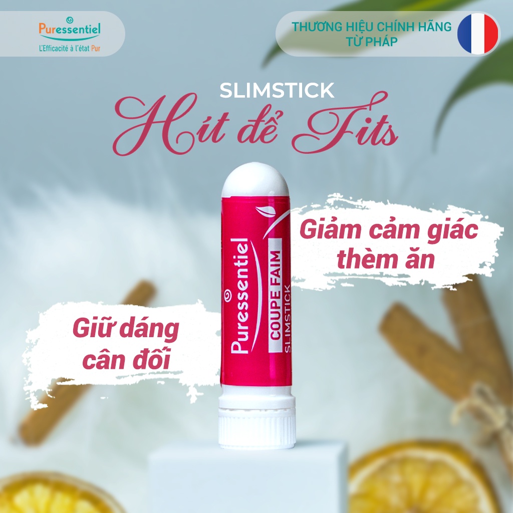 Slimstick thanh hít giảm cảm giác thèm ăn Puressentiel 10ml, hỗ trợ giữ dáng, thành phần tự nhiên, xuất xứ Pháp