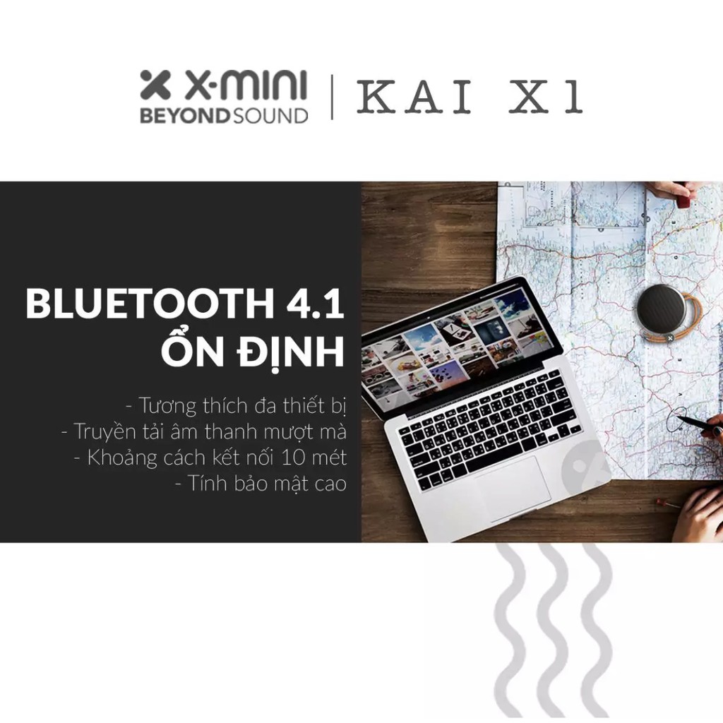 Loa Bluetooth 4.1 thời trang, cao cấp X-mini KAI X1 XAM31-MG 3W (kèm Dây Đeo Thời Trang) thương hiệu đến từ SINGAPORE