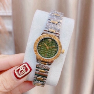 Đồng Hồ Nữ Thời Trang VerSace, Đồng Hồ Đẹp Đeo Tay Đính Đá Dây Kim Loại Cao Cấp Mẫu Mới Cực Hót