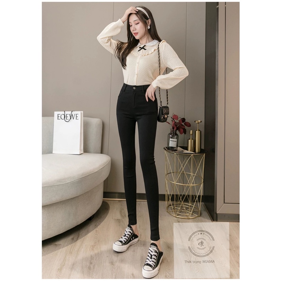 Quần legging nữ cạp cao khóa kéo nâng mông dáng dài chất vải Umi hàn - Quần tregging nữ công sở ống bó ôm mặc đi học làm | BigBuy360 - bigbuy360.vn