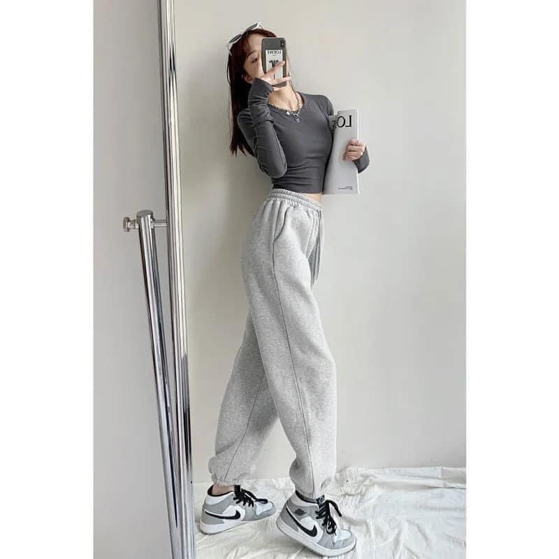 [SIEU SALE] Quần bom chun ống -quần joger trơn unisex full màu (sẵn hàng)