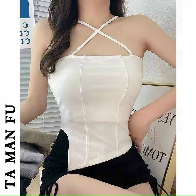 Áo Croptop body hai dây kiểu chéo hở eo