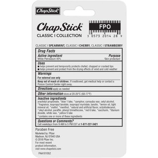 Set son dưỡng môi Chapstick 3 mùi
