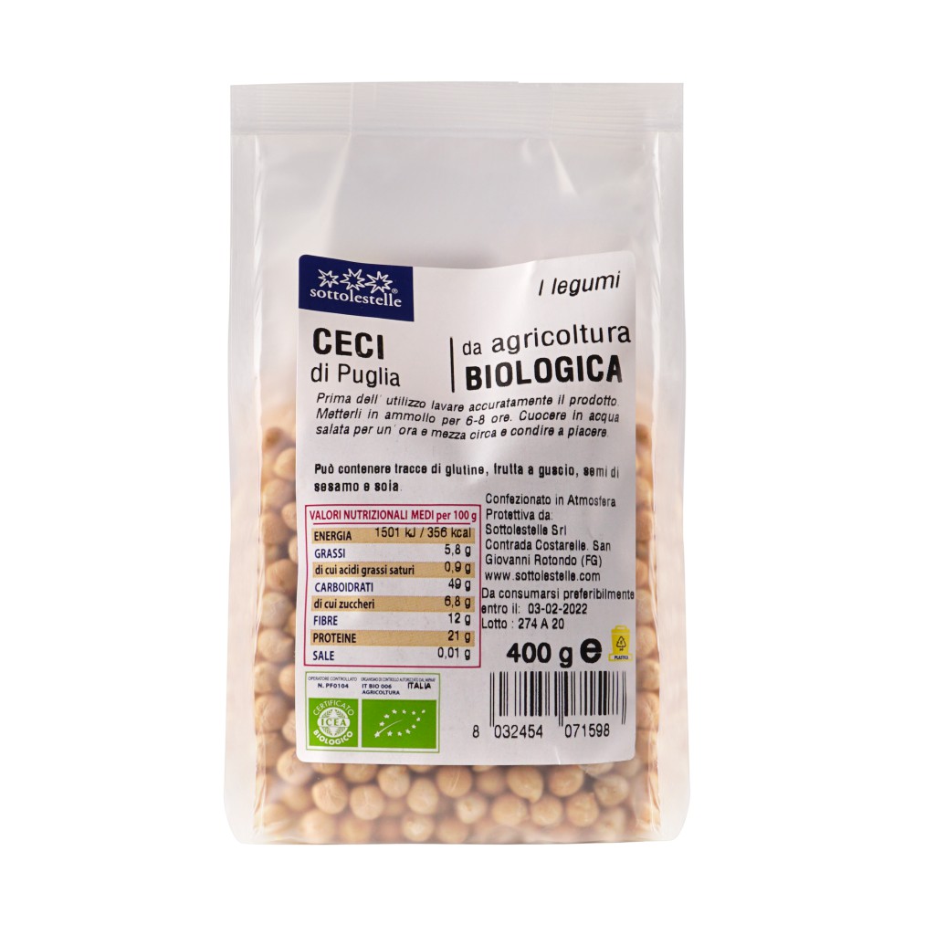 Đậu gà hữu cơ Sottolestelle – Ceci di Puglia