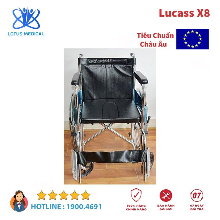 [CHÍNH HÃNG] XE LĂN CÓ BÔ LUCASS X8 (~S2-XK8) - Xe lăn cho người khuyết tật, bệnh nhân, người già.
